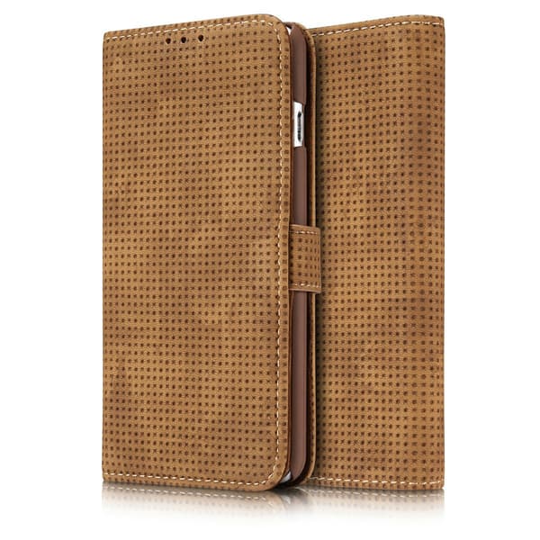 iPhone 6/6S Plus - Klassiskt Fodral i Retro-look (PU-Läder) Blå