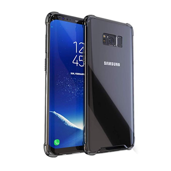 Samsung Galaxy S8 Plus – iskuja vaimentava (paksu reuna) silikonikotelo Transparent/Genomskinlig