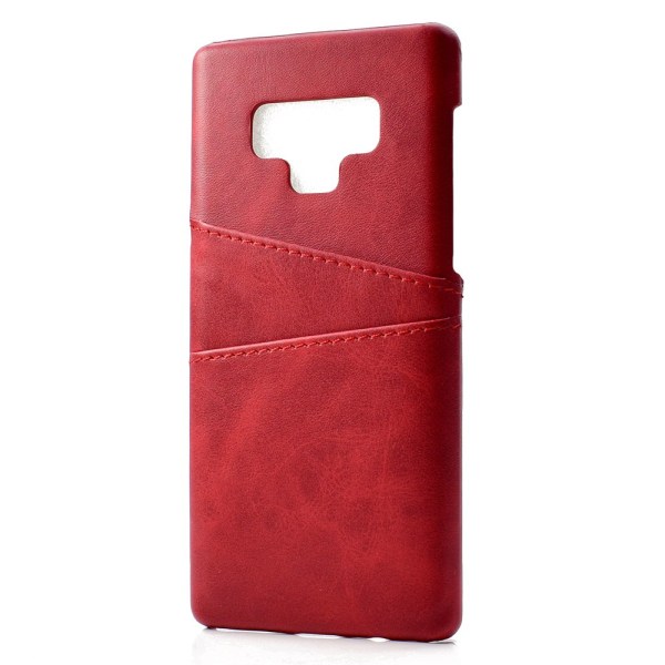 Galaxy Note 9 eksklusivt VINTAGE etui med kortslot Röd
