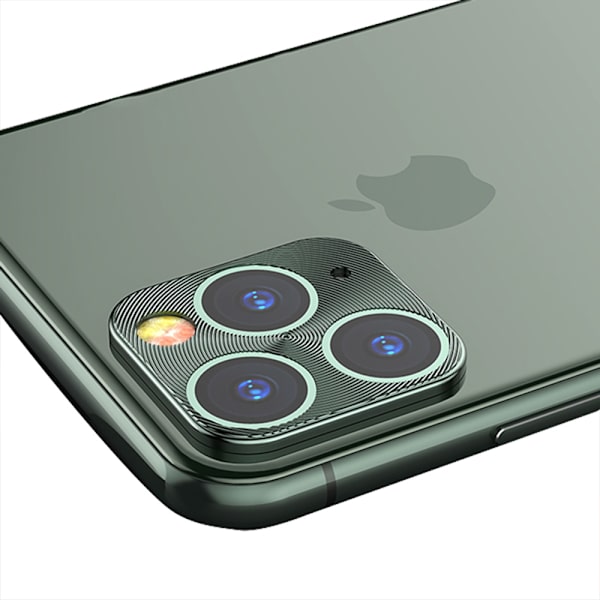 Högkvalitativ HD Kameralinsskydd Ram iPhone 11 Pro Grön