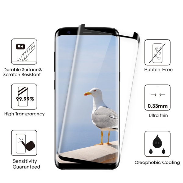 2-PACK Skärmskydd CASE-Friendly HD 0,3mm Galaxy Note 9 Svart