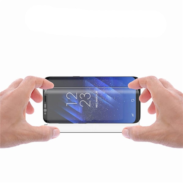 2-PACK Sk�rmskydd CASE-Friendly HD 0,3mm Samsung Galaxy S8+ Svart