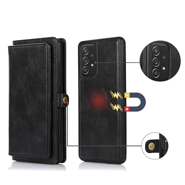 Samsung Galaxy A72 - Professional 2-1 Wallet Case Röd