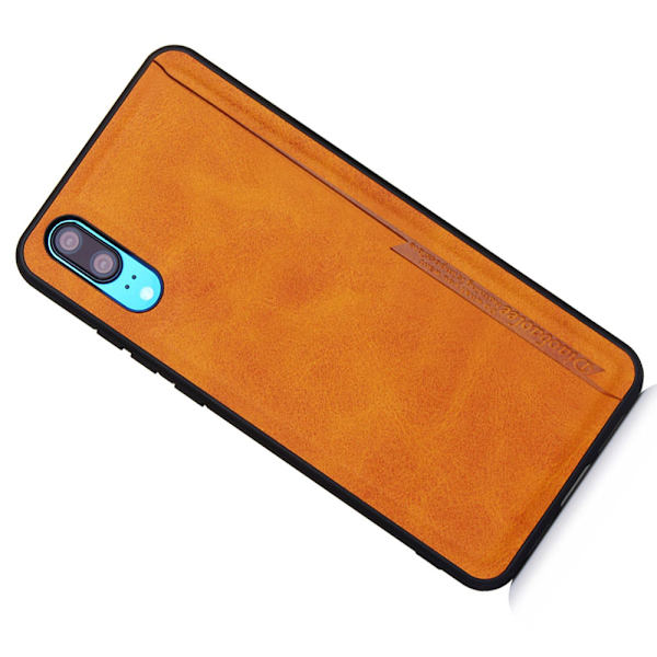 Stilrent Smidigt Pu-Läder Skal - Huawei P20 Blå Blå