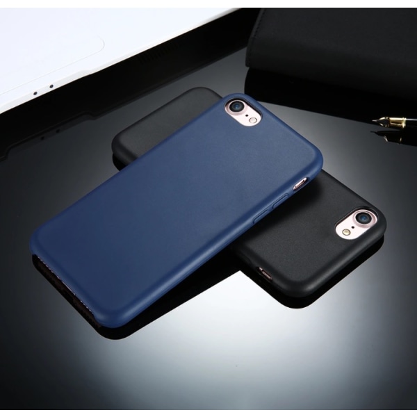 iPhone 7 - Stilfuldt Robust Smart Cover fra Dr. Etui (MAX PROTECTION) Blå