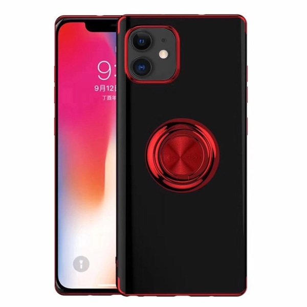 iPhone 12 cover med ringholder Röd