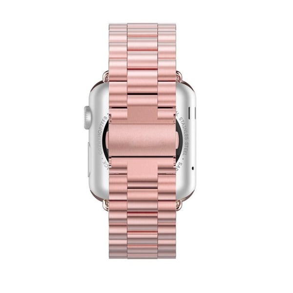 Apple Watch 44mm (4) - Elegant L�nk i Rostfritt St�l Silver-Svart