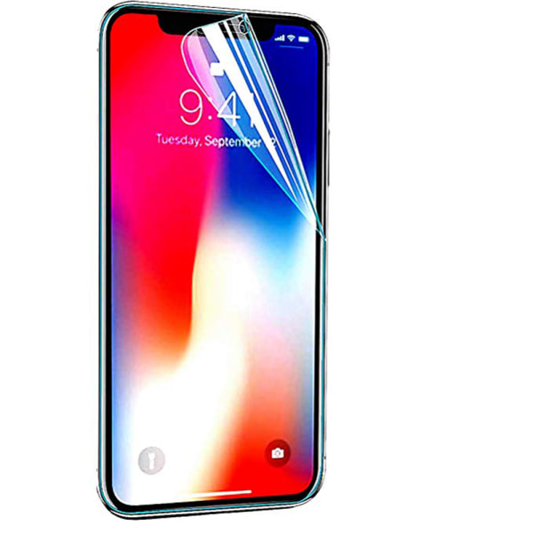 iPhone X/XS 3-PACK Skærmbeskytter 9H Nano-Soft Screen-Fit HD-Clear Transparent/Genomskinlig