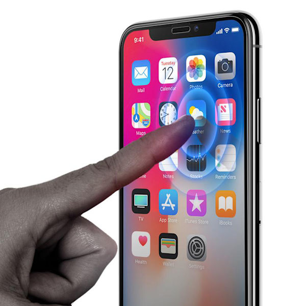 iPhone XS Max Skärmskydd 2.5D med Ram 9H HD-Clear Svart