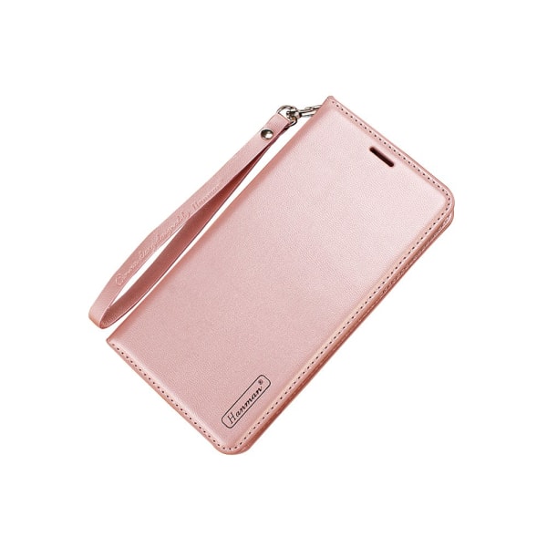 Elegant Fodral med Plånbok av Hanman - iPhone 6/6S Plus Rosaröd