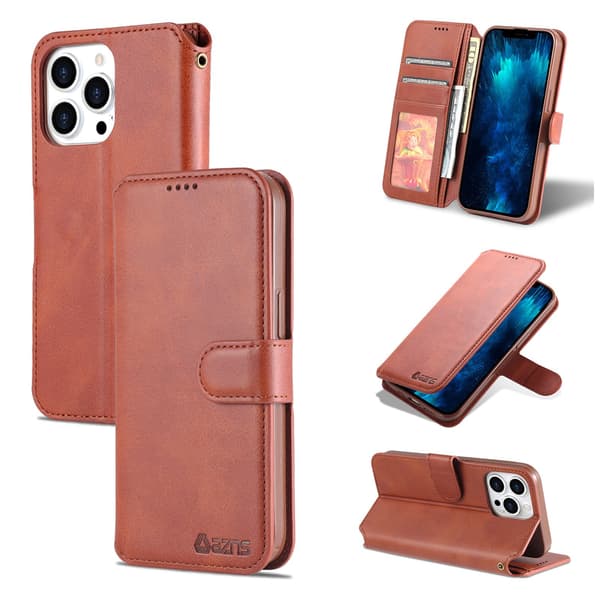iPhone 14 Pro - Professionelt glat pung etui Svart