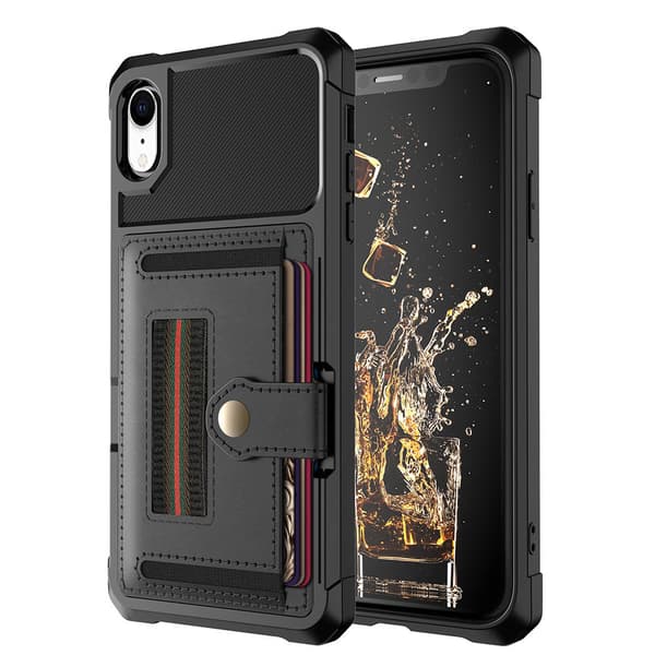Elegant Skal med Kortfack - iPhone XR Blå Blå