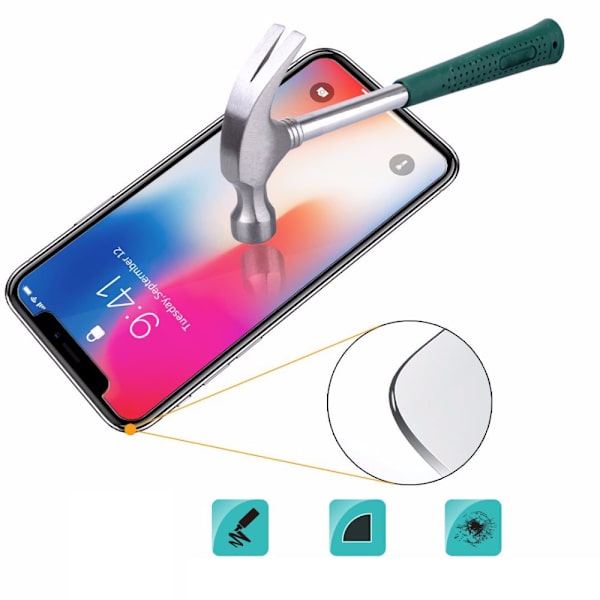 3-PACK MyGuard Skärmskydd för iPhone X/XS Transparent/Genomskinlig