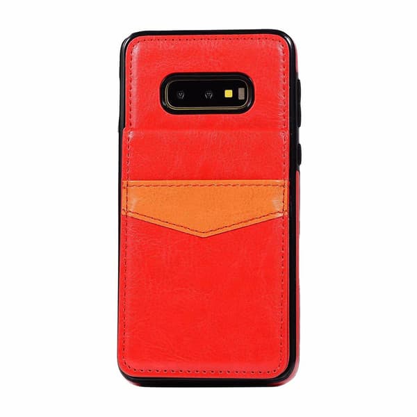 Samsung Galaxy S10E - Skal med Kortfack Blå Blå