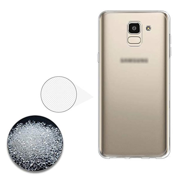 Samsung Galaxy J6 2018 - FLOVEME:n älykäs silikoninen suojakuori Transparent/Genomskinlig