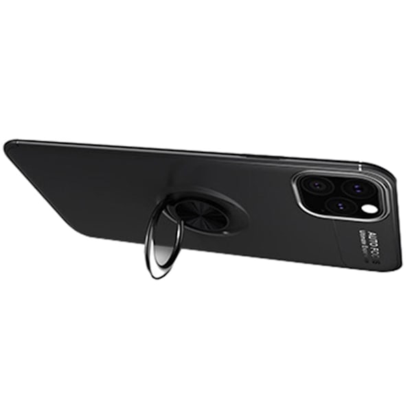 iPhone 12 Mini - Skyddande Praktiskt Skal med Ringhållare Svart/Blå