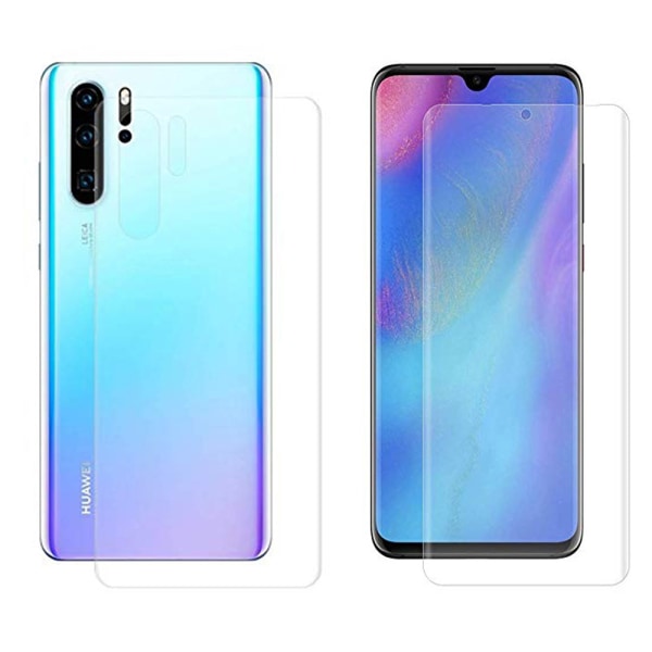 Fram- & Baksida P30 Pro 2-PACK Skärmskydd 9H Nano-Soft Transparent/Genomskinlig