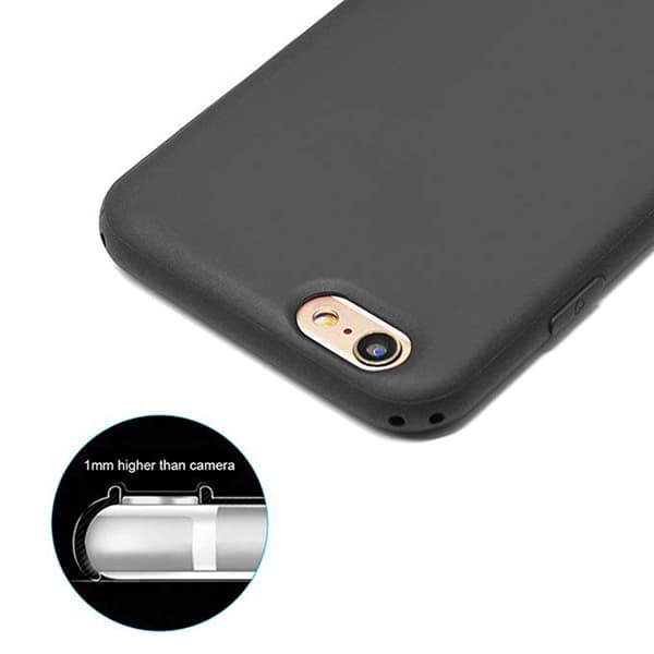 iPhone 6/6S - Kraftfullt Nillkin Silikonskal Svart Svart