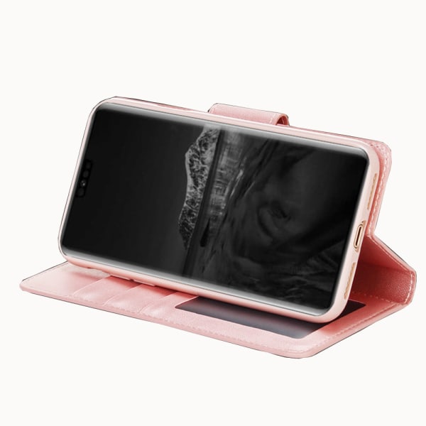 Elegant etui med pung fra Hanman - Samsung Galaxy S10 Plus Roséguld