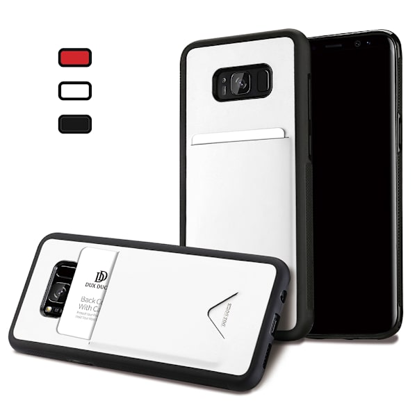 POCARD Smart Skal med Kortfack - Samsung Galaxy S8+ Vit