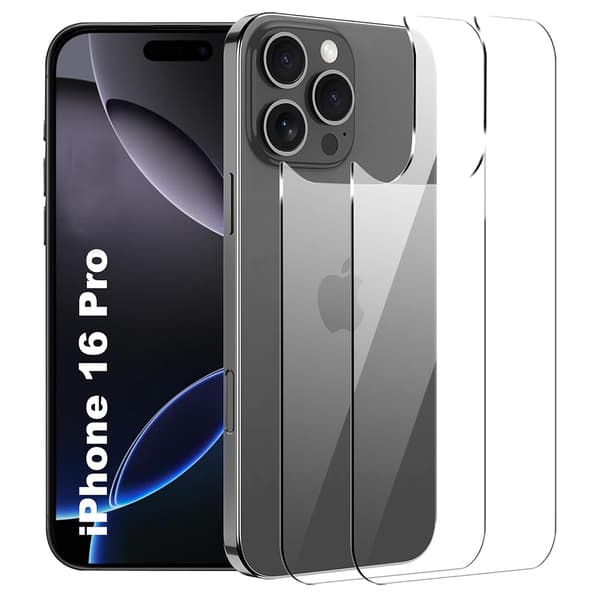 3-Pack Skyddspaket iPhone 16 Pro Skärmskydd Fram & Bak Transparent