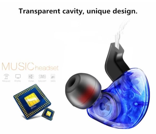 JX In-ear Hörlurar med Mic In-lineControl (Earphone) Blå