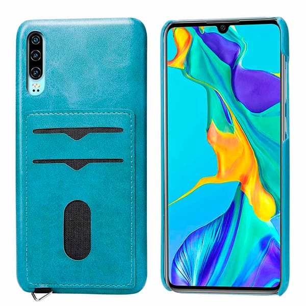 Skal med Kortfack - Huawei P30 Mörkbrun Mörkbrun