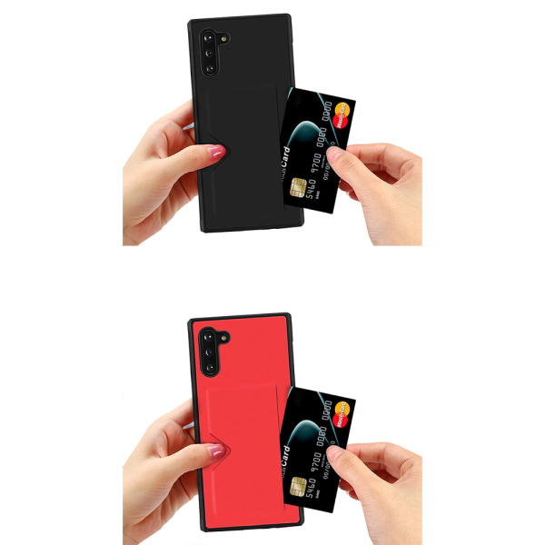 Deksel med kortspor - Samsung Galaxy Note10 Röd
