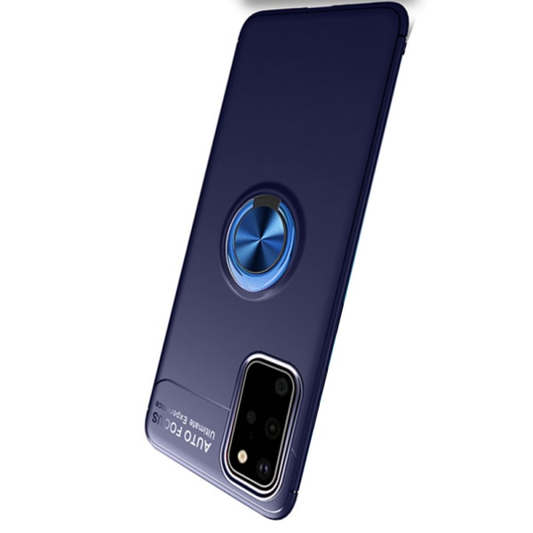 Beskyttelsesdeksel med ringholder - Samsung Galaxy S20 Plus Svart/Blå