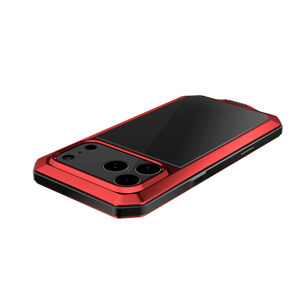 iPhone 17 Pro Robust Skyddande  Aluminiumskal  EXXO-design Silver