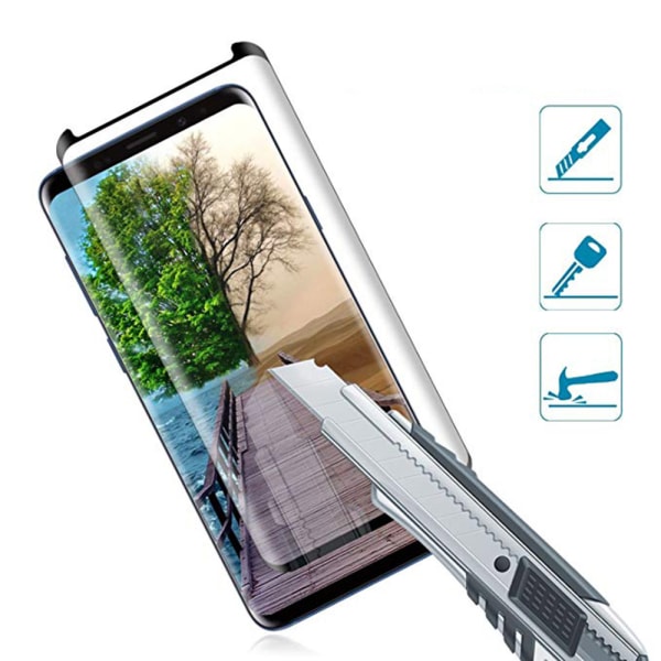 3-PACK Skærmbeskytter CASE-Friendly HD 0,3 mm Samsung Galaxy S8+ Svart