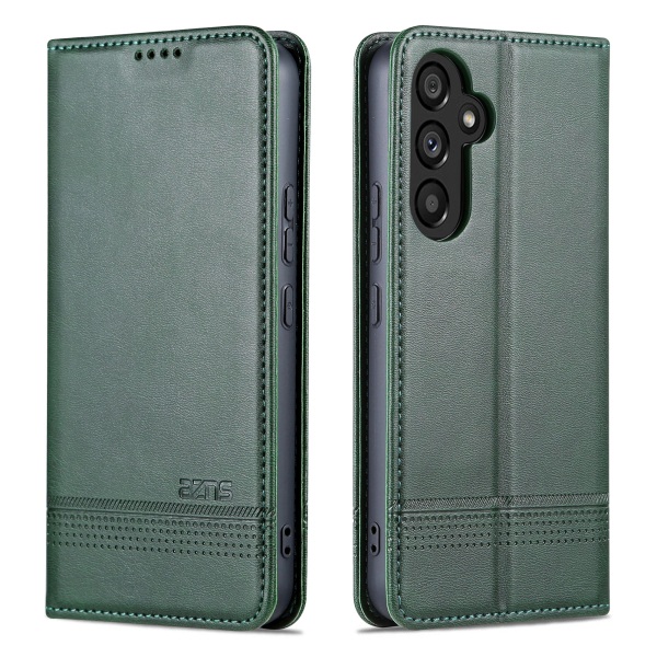 Samsung A54 5G - 3-Kortfack Plånboksfodral Läder i Flera Färger Mörkgrön