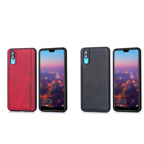 Huawei P20 - Exklusivt Pu-Läder Skal från Diaobaolee Svart Svart