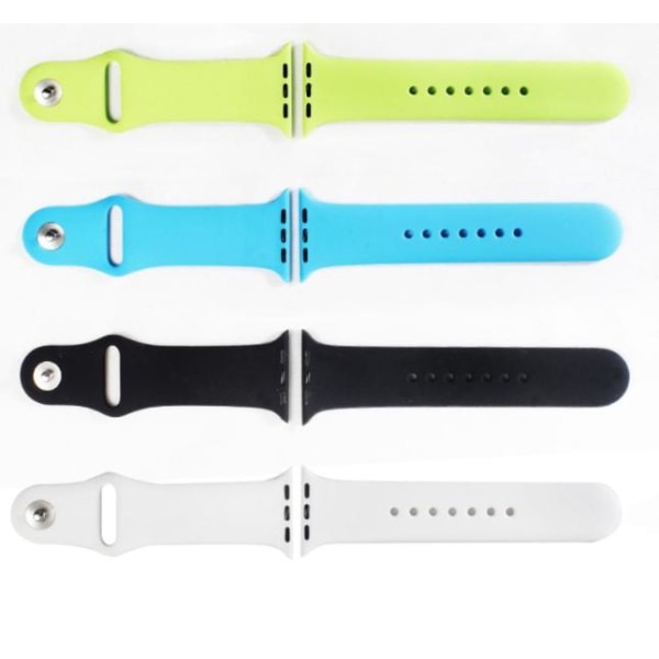 Apple Watch 42mm - Eksklusivt silikone armbånd LEMAN Høj kvalitet ljusgrå M