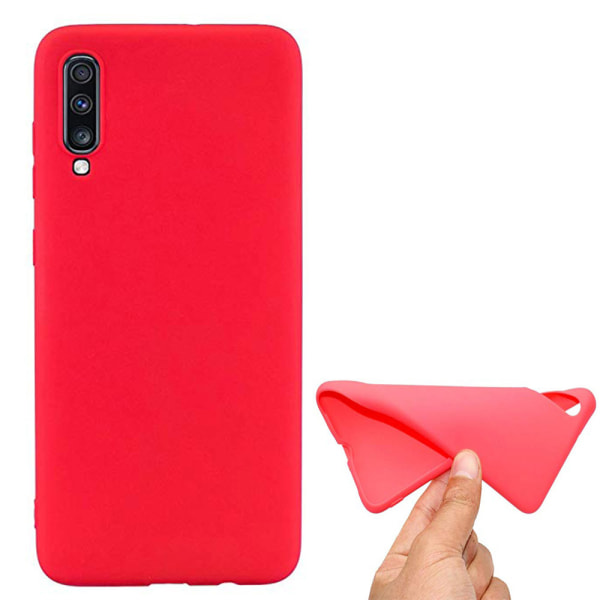 Samsung Galaxy A70 - Tyylikäs mattapintainen silikonikuori NKOBE Röd