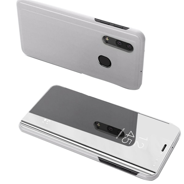 Samsung Galaxy A20E - Stilfuldt glat LEMAN-cover Silver