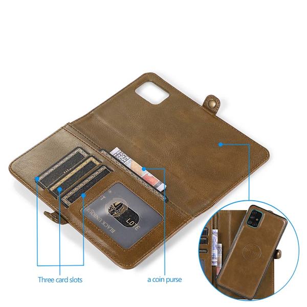 Samsung Galaxy A71 - Gennemtænkt Pung-etui med dobbelt funktion Svart