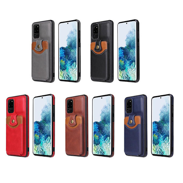 Samsung Galaxy S20 Ultra - Suunniteltu kuori korttipaikalla Mörkbrun Mörkbrun