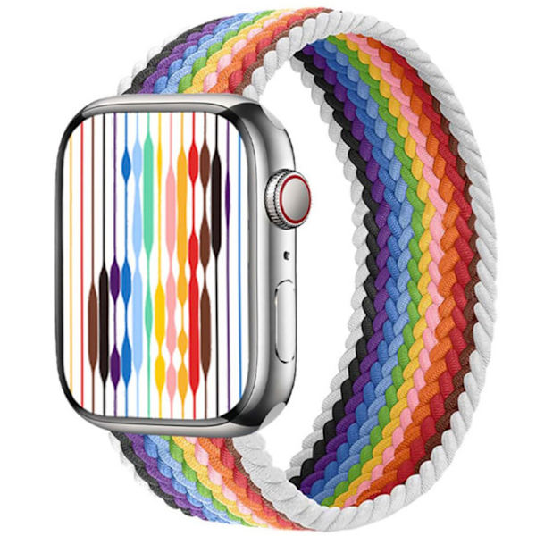 Elastiska Armband för Apple Watch 42mm/44mm/45mm/49mm Rainbow M