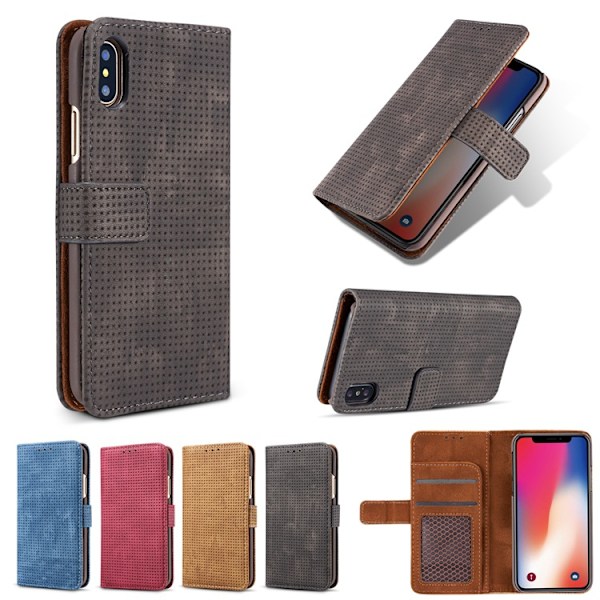 iPhone X/XS -  Elegant Fodral i Retro-look (PU-Läder) Brun