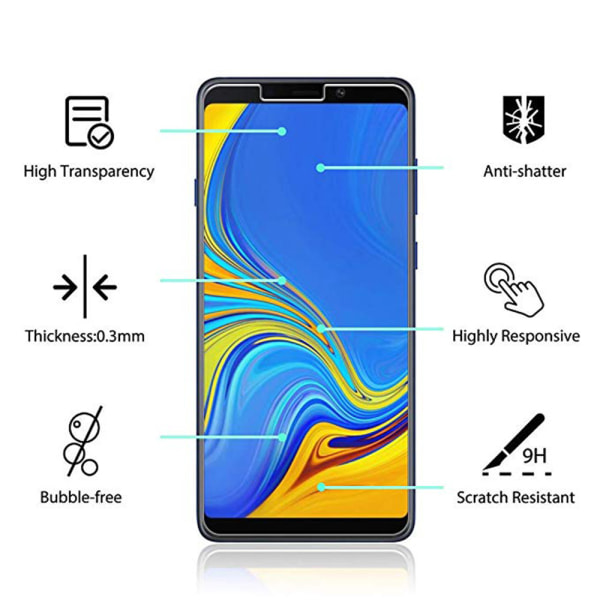 2-PAKKAUS Samsung Galaxy A9 (2018) Standard HD 0,3 mm näytönsuoja Transparent