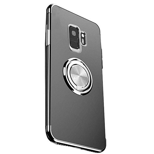 Elegant Silikonskal Ringhållare - Samsung Galaxy S9 Svart