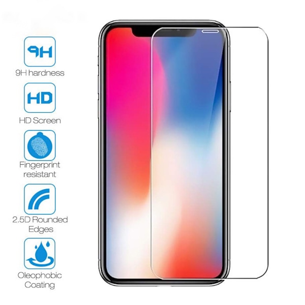 iPhone XR 3-PACK Full Clear 2.5D Skärmskydd 9H 0,3mm Transparent/Genomskinlig