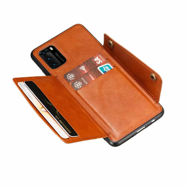 Huawei P40 Pro - Praktisk cover med kortholder Svart