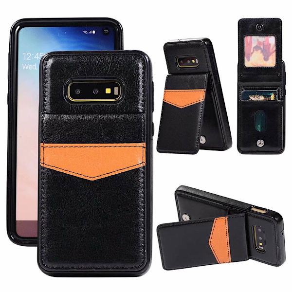 Samsung Galaxy S10E - Praktiskt Stilrent Skal (LEMAN) Svart Svart