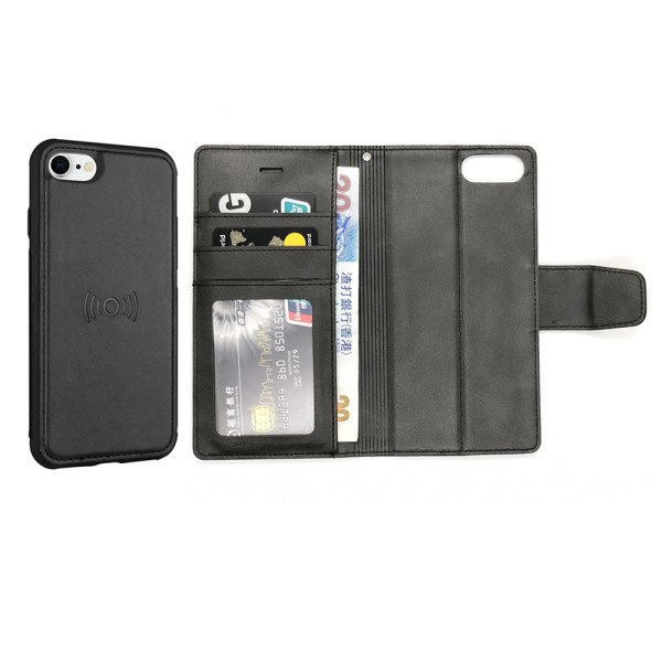 iPhone 8 - Eksklusivt Dual Function Wallet Cover Brun