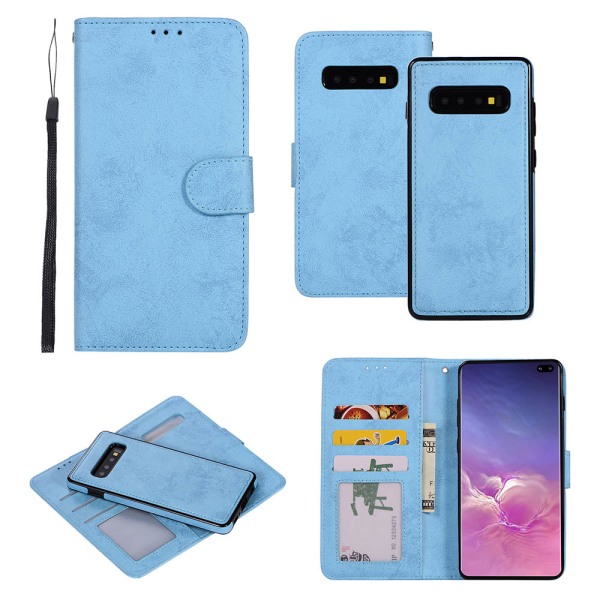 Elegant Wallet-deksel (LEMAN) - Samsung Galaxy S10 Himmelsblå