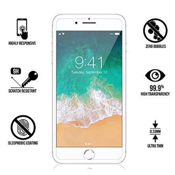 iPhone 7+ Skärmskydd 2-PACK Standard 9H Screen-Fit HD-Clear