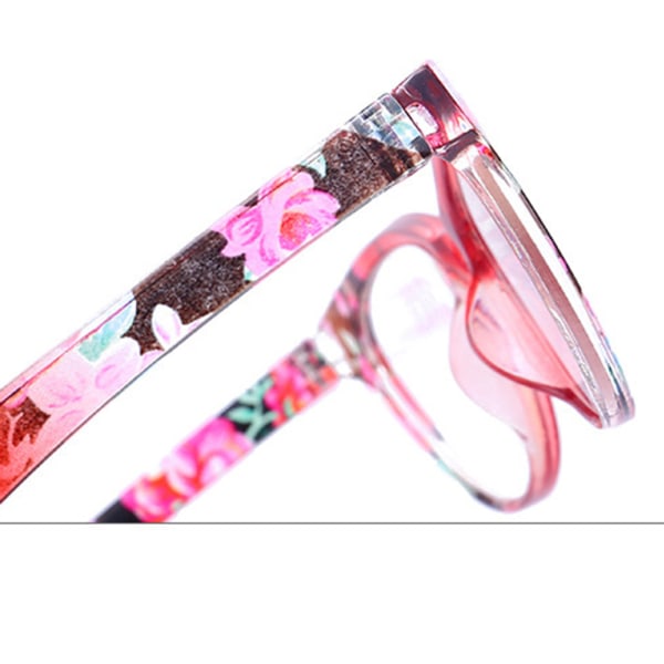 Eleganta Bekväma Läsglasögon (Blommiga) Brun +3.5