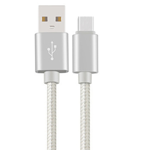 USB-C/Type-C Snabbladdningskabel (Slitstark/Metallhuvuden) Guld